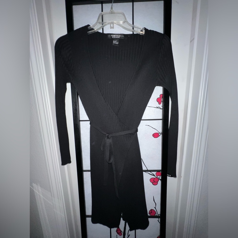 Rampage Long Wrap Sweater